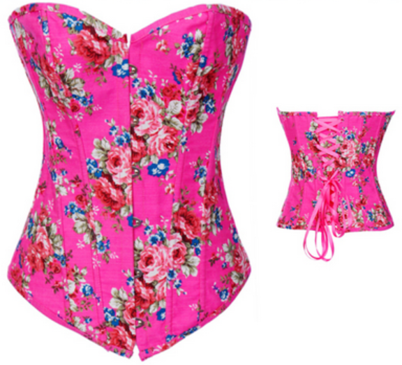 Corselet  Flowers Pink